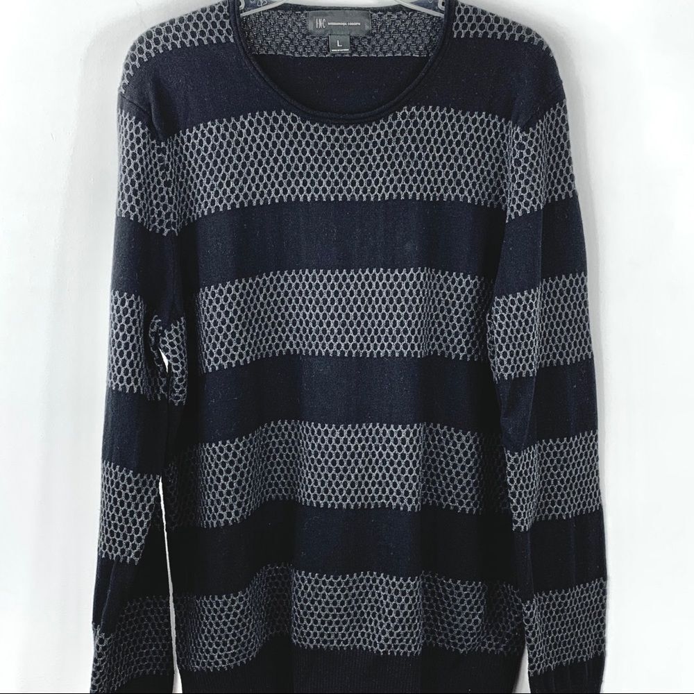 INC‎ International Black Striped Sweater